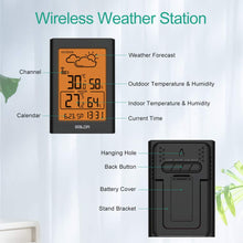 Carica l&#39;immagine nel visualizzatore di Gallery, Stazione Meteorologica Wireless, Lgrometro Termometro Digitale arancia