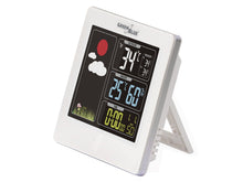Carica l&#39;immagine nel visualizzatore di Gallery, GreenBlue - Stazione meteo radio con sensore esterno, calendario, bianco - Ilgrandebazar