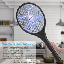 Carica l&#39;immagine nel visualizzatore di Gallery, Racchetta Zanzare Elettrica Ricaricabile 2 in 1, Swatter Insetti Elettrico 3800V con 2 Luce LED, Racchetta Anti Insetti con Manico Staccabile, Torcia Rimovibile, Protezione Maglia a Doppio Strato