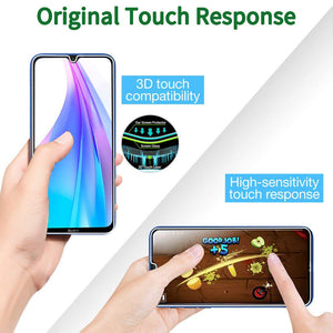 QHOHQ Vetro Temperato per Xiaomi Redmi Note 8T, 3 Pezzi