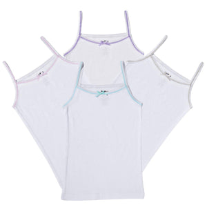 Buyless Fashion Maglietta Intima Morbida da Ragazza 100% Cotone Bianca...