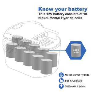 Exmate 12V 3.5Ah Batteria per AEG B1214G B1215R B1220R M1230R 0700980320... - Ilgrandebazar