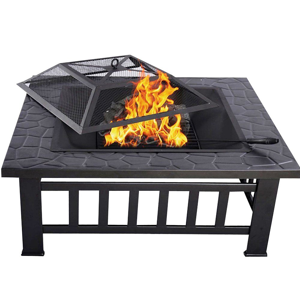 HENGMEI 3 in 1 Fire Pit 81cm Braciere da giardino o terrazzo Modell A, - Ilgrandebazar