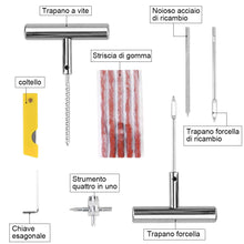 Carica l&#39;immagine nel visualizzatore di Gallery, Faburo 9pcs Kit per Riparazione Pneumatici, Moto Ripara Pneumatici Gomme... - Ilgrandebazar