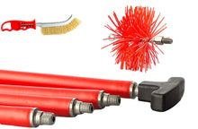 Carica l&#39;immagine nel visualizzatore di Gallery, BARETTO - Kit Spazzacamino 10 Aste + Scovolo 130mm Nylon Spazzole 10 Metri - Ilgrandebazar