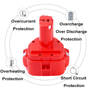 Dosctt Batteria Sostituzione per Makita 12V 3,0Ah Ni-MH 12V-1 Pack, Rosso