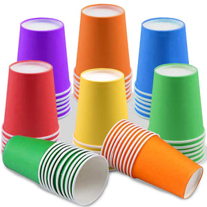 Bicchieri di carta usa e getta per feste, 255 ml, 9 Ounce, Colour - Ilgrandebazar