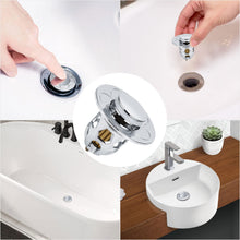 Carica l&#39;immagine nel visualizzatore di Gallery, 2 Pezzi Confezione da Scarico Lavabo Bagno Universale Pop up,Filtro Tappo Lavandino Bagno con Filtro Anti Clogging,Valvola Piletta Cucina Bidet Vasca(Per il foro di drenaggio di 34~40mm)