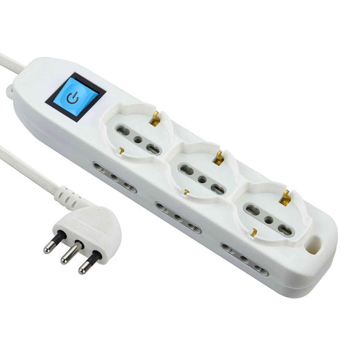 Electraline 62002 Multipresa 9 Posti, Bianco, 1.5 M M, Bianco - Ilgrandebazar