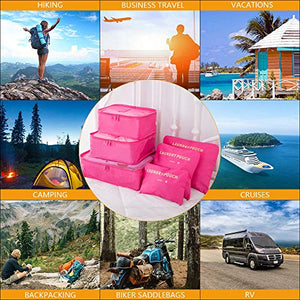 Vicloon Sistema di Cubo Viaggio, Borse stoccaggio, 6 Rosa Rossa