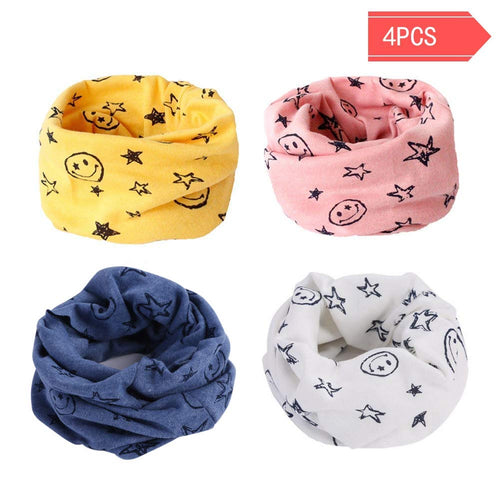 Danolt 4 PCS Multiuso Sciarpa per Bambini, 2 in 1 Cute Cappello del Cotone...
