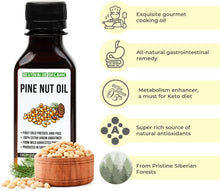 Carica l'immagine nel visualizzatore di Gallery, Olio di pino siberiano 100 Ml, Premium Extra Vergine, Primo Freddo Pressato 3,4 Fl Oz