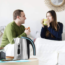 Carica l'immagine nel visualizzatore di Gallery, Cecotec ThermoSense 220 in acciaio, bollitore elettrico, senza BPA, 1630 W, base 360º, filtro anticalcare, doppio sistema di sicurezza, 1,2 litri