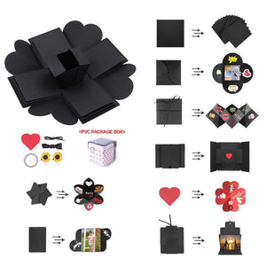 OUME Explosion Box Scrapbook Creative DIY Photo Album Creativo Nero - Ilgrandebazar