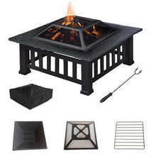 Carica l&#39;immagine nel visualizzatore di Gallery, HENGMEI 3 in 1 Fire Pit 81cm Braciere da giardino o terrazzo Modell A, - Ilgrandebazar