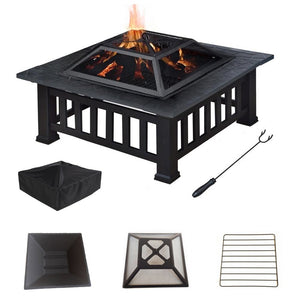 HENGMEI 3 in 1 Fire Pit 81cm Braciere da giardino o terrazzo Modell A, - Ilgrandebazar