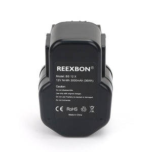 REEXBON Exmate  12V 3.0Ah NIMH AEG Batteria di BS12X, 12v 3.0ah Ni-mh