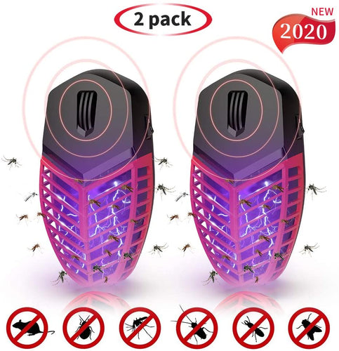 STCLIFE Lampada Antizanzare Elettrico, Antizanzare Ultrasuoni Portatile ad innesto, 100% Sicuro Per Persone e Animali, Per topi, Pulci, Zanzare, Roditori, Scarafaggi,Ragni ecc(2)