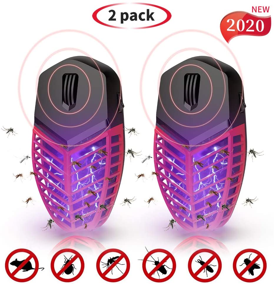 STCLIFE Lampada Antizanzare Elettrico, Antizanzare Ultrasuoni Portatile ad innesto, 100% Sicuro Per Persone e Animali, Per topi, Pulci, Zanzare, Roditori, Scarafaggi,Ragni ecc(2)