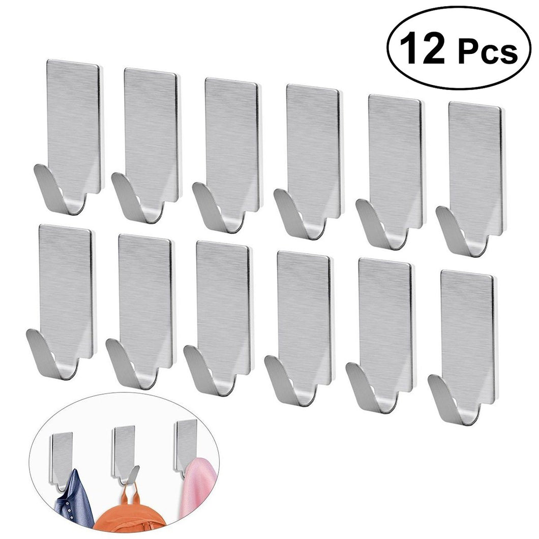 NUOLUX Adesivo in acciaio inox asciugamano ganci rack Argento - Ilgrandebazar
