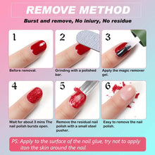 Carica l&#39;immagine nel visualizzatore di Gallery, (2 Pezzi) Nail Polish Remover, Magic Soak Off Gel, Quick and Safe, Rimuove lo Smalto in Gel Soak-Off in 3-5 Minuti, Facilmente e Rapidamente, Non Danneggia le Unghie
