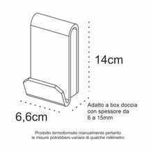 Carica l&#39;immagine nel visualizzatore di Gallery, AGPLEX - Appendi Accappatoio Bagno in vetro acrilico, Appendino da Doccia, Gancio Asciugamani senza forare