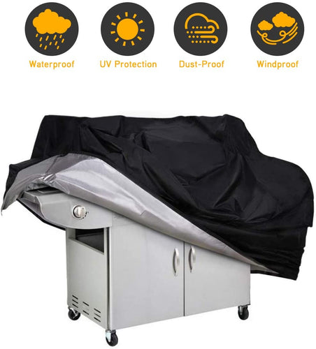 Estefanlo - Copertura per barbecue in tessuto Oxford resistente, impermeabile, antipolvere, anti-UV, per barbecue all'aperto, lunghezza: 145 cm, larghezza: 61 cm, altezza: 117 cm, 46 cm (146)