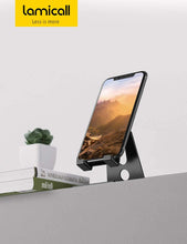 Carica l'immagine nel visualizzatore di Gallery, Lamicall Supporto Telefono Regolabile, Dock Telefono - Universale Supporto Dock per Phone 11 PRO, XS Max, XS, X, XR, 8, 7, 6 Plus, Samsung S10 S9 S8 S7 S6, Huawei, Scrivania, Altri Smartphone - Nero