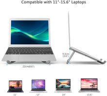 Carica l'immagine nel visualizzatore di Gallery, BoYata Supporto PC Portatile, Supporto per Laptop Multi-Angolo Regolabile w Compatibile per Laptop MacBook PRO/Air, Surface Laptop, Samsung, HP (Argenté-N23)