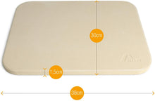 Carica l&#39;immagine nel visualizzatore di Gallery, Amazy Pietra Refrattaria per Pizza da Forno, incl. PALA pizza e RICETTARIO–Pietra per Cottura Pizza dal sapore italiano (38x30x1,5cm)