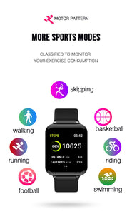 jpantech Smartwatch Donna Uomo Orologio Fitness Impermeabile IP68 GPS Nero - Ilgrandebazar