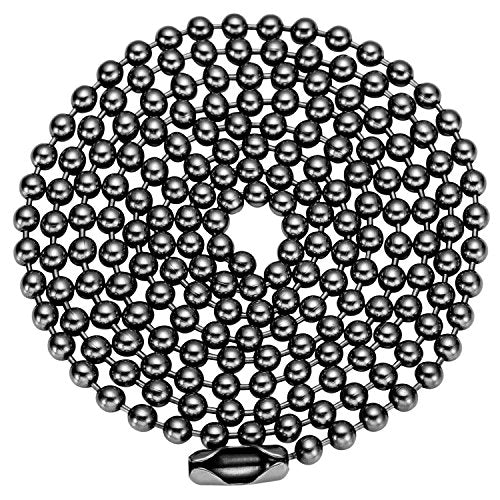 Collana con pura sfera in titanio, da uomo, donna, chiusura a 3.0-30 - Ilgrandebazar