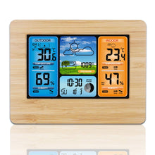 Carica l&#39;immagine nel visualizzatore di Gallery, ALLOMN Stazione Meteo Senza Fili, Orologio Digitale Multifunzionale per Nero - Ilgrandebazar