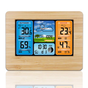 ALLOMN Stazione Meteo Senza Fili, Orologio Digitale Multifunzionale per Nero - Ilgrandebazar