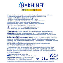 Carica l&#39;immagine nel visualizzatore di Gallery, Narhinel Soluzione Fisiologica Salina Sterile - 100 ml - Ilgrandebazar
