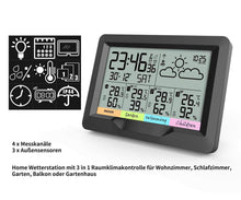 Carica l&#39;immagine nel visualizzatore di Gallery, Oule GmbH, stazione meteorologica a radiofrequenza con 3 sensori Nero - Ilgrandebazar