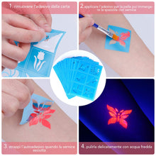 Carica l&#39;immagine nel visualizzatore di Gallery, Lictin Vernice Fluorescente Colorato,Neon Kit per Pelle Viso Corpo,Fluo 15ml - Ilgrandebazar