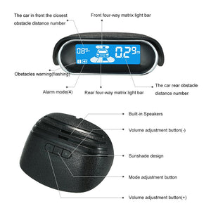 KKmoon Sensori di parcheggio Elettronico Parking Assist Auto Radar 8 sensori - Ilgrandebazar