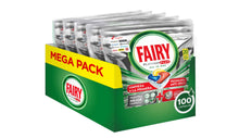 Carica l'immagine nel visualizzatore di Gallery, Fairy Platinum Plus Allin1 Pastiglie Lavastoviglie, 100 Cicli, 5 x 20 Capsule, Detersivo al Limone, Maxi Formato, Brillantezza Originale, Tecnologia Anti-Opaco con Azione Brillante Fairy Platinum Plus Limone 100 Capsule