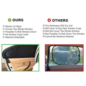 JELLYBABABABY - Confezione Da 2 Tendine Parasole Auto Nere per Black - Ilgrandebazar