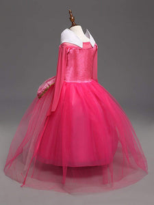 NNDOLL Aurora Principessa Vestito Sleeping Beauty Costume 140/5-6 anni, Fuxia - Ilgrandebazar