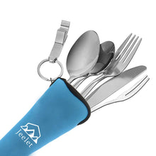 Carica l&#39;immagine nel visualizzatore di Gallery, FYSHOP Set di Posate da Campeggio Viaggio in Acciaio Inossidabile Posate... - Ilgrandebazar