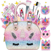 Carica l&#39;immagine nel visualizzatore di Gallery, Unicorno Trucchi Bambina Set - 22 pezzi Trousse Trucchi Bambina Anallergici,Lavabile Set Di Trucchi Per Bambini,Valigetta Trucco Bambina,Giochi Bambina Natale Compleanno Regalo 3 4 5 6 7 8 9 10 Anni