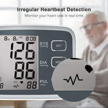 Carica l&#39;immagine nel visualizzatore di Gallery, HYLOGY Misuratore Pressione da Braccio Digitale, Sfigmomanometro da Braccio Pressione Arteriosa, Grande Schermo LCD, 2 * 90 Posizioni di Memoria (grigio) (GRIGIO)