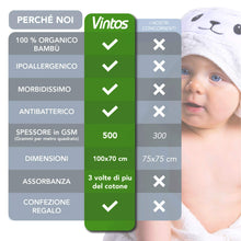 Carica l&#39;immagine nel visualizzatore di Gallery, Accappatoio Neonato | 100% Fibra di Bambù ORGANICO | MORBIDISSIMO al Tatto |... - Ilgrandebazar