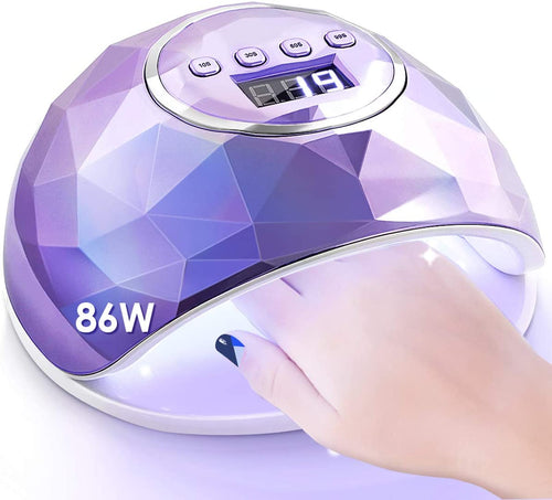 Janolia UV LED Lampada Unghie 86W, per Manicure e Pedicure con Automatico Sensore, Display LCD, 4 Timers da10s 30s 60s 99s