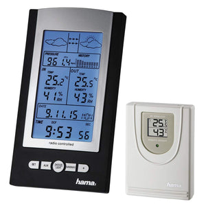 Hama Stazione barometrica Elettronica EWS-800 Nera/Silver Nero - Ilgrandebazar