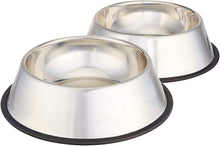 Carica l'immagine nel visualizzatore di Gallery, AmazonBasics - Ciotola per cani in acciaio INOX - Confezione da 2