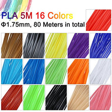 Carica l&#39;immagine nel visualizzatore di Gallery, 3D Penna Filamento Ricarica PLA 16 Colori, Rusee 1.75mm Fliament Set per... - Ilgrandebazar
