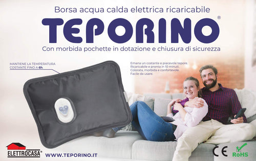 TEPORINO BORSA ACQUA CALDA ELETTRICA RICARICABILE - Ilgrandebazar